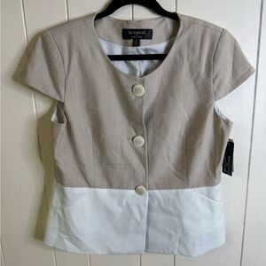 Signature by Larry Levine Button Front Top 12